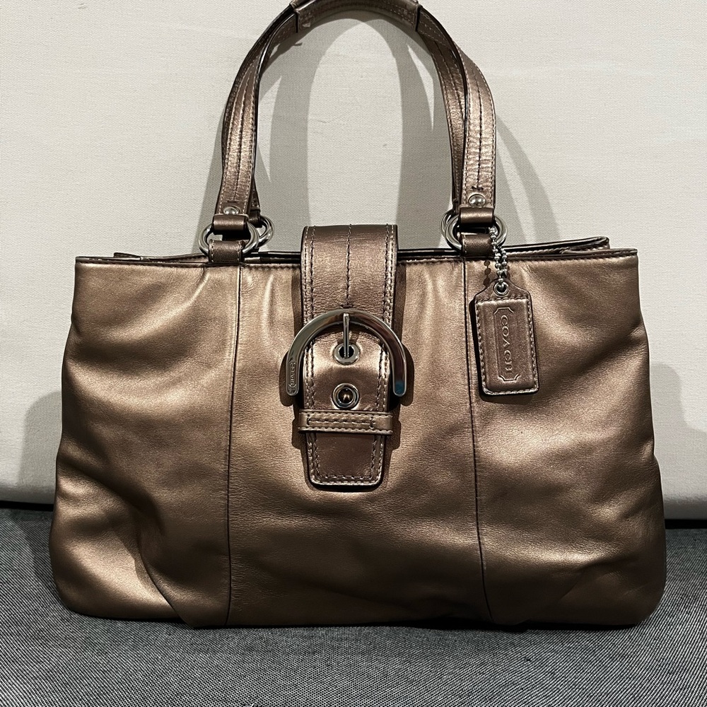 Coach SoHo bronze satchel tote bag